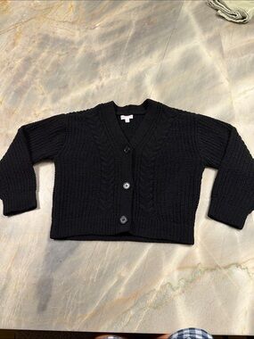 Black kids  Button-Front Knit Sweater Cardigan